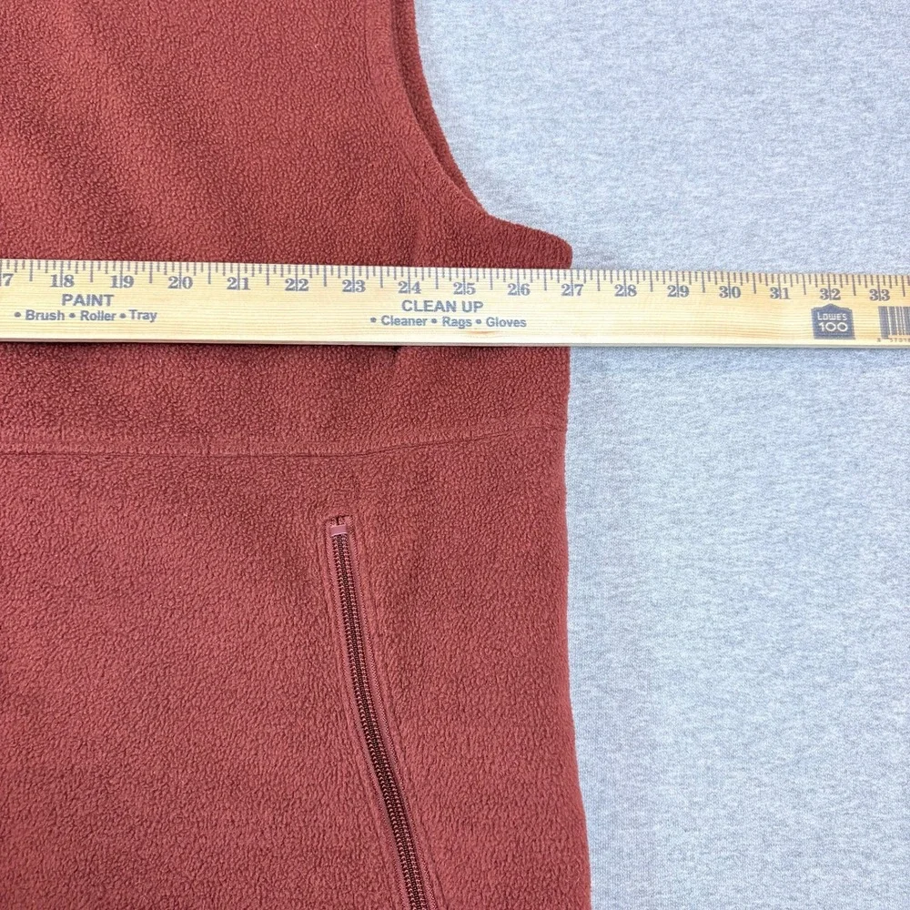 Columbia Fleece Vest Mens XXL Rust Orange Full Zip Sleeveless Jacket Gorpcore